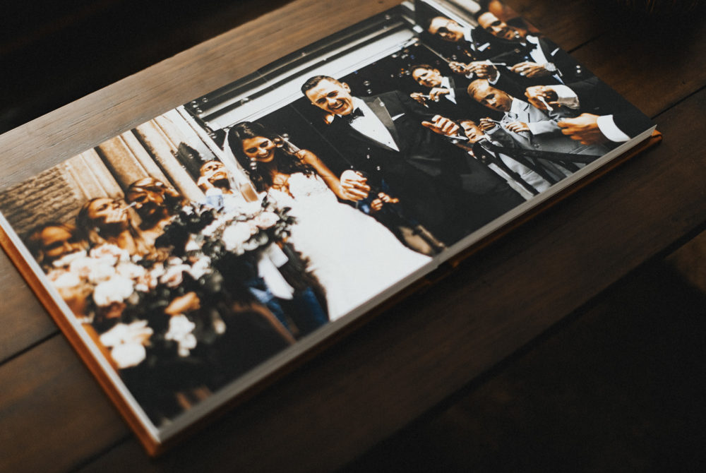 full spread wedding album