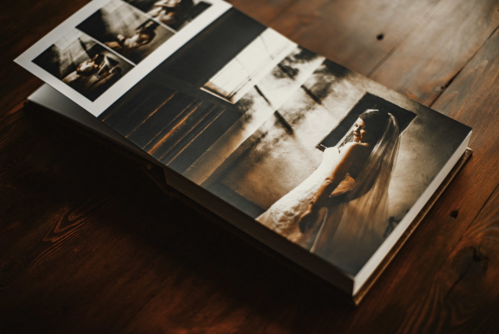 Leather wedding album