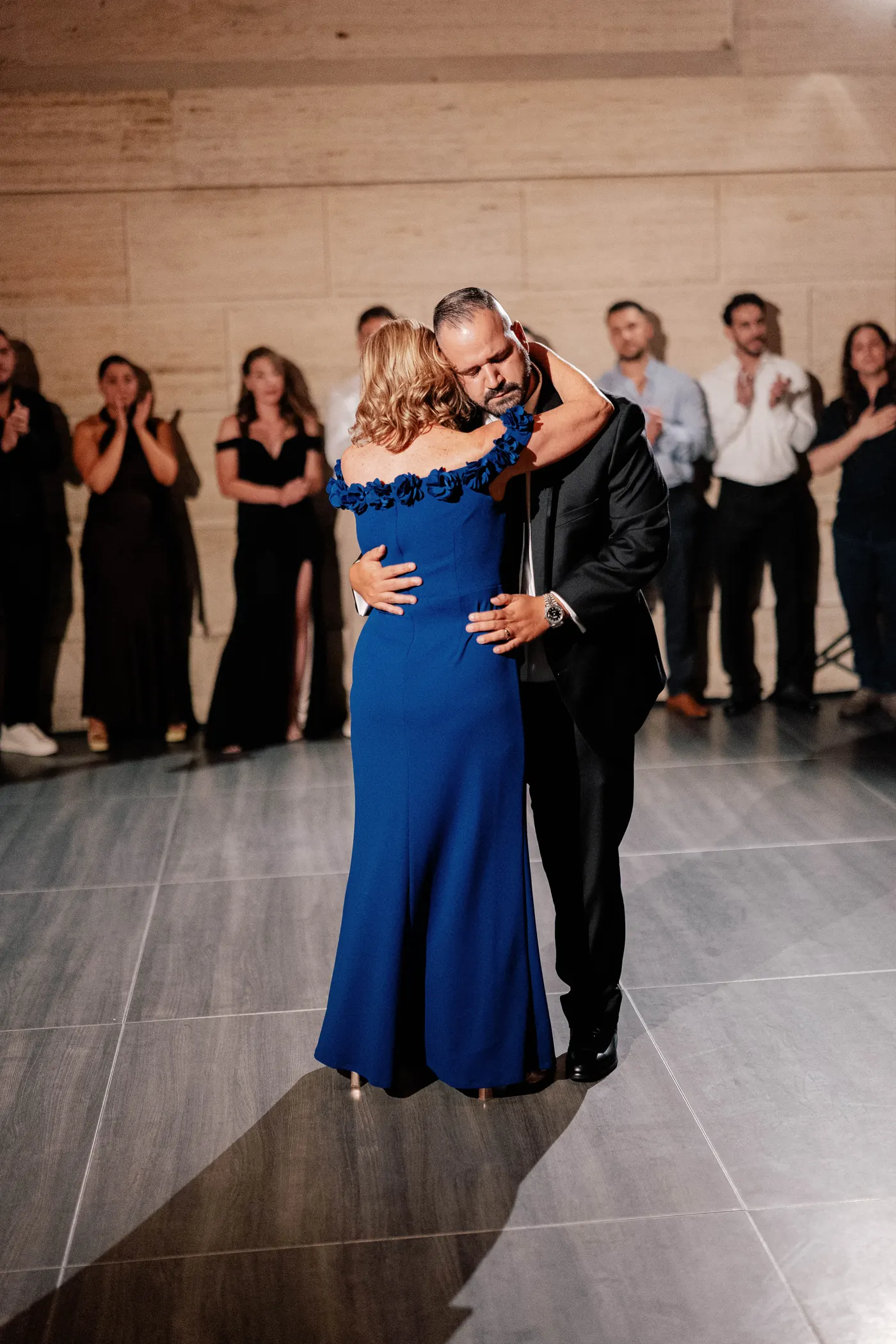 Simon dancing with his mom