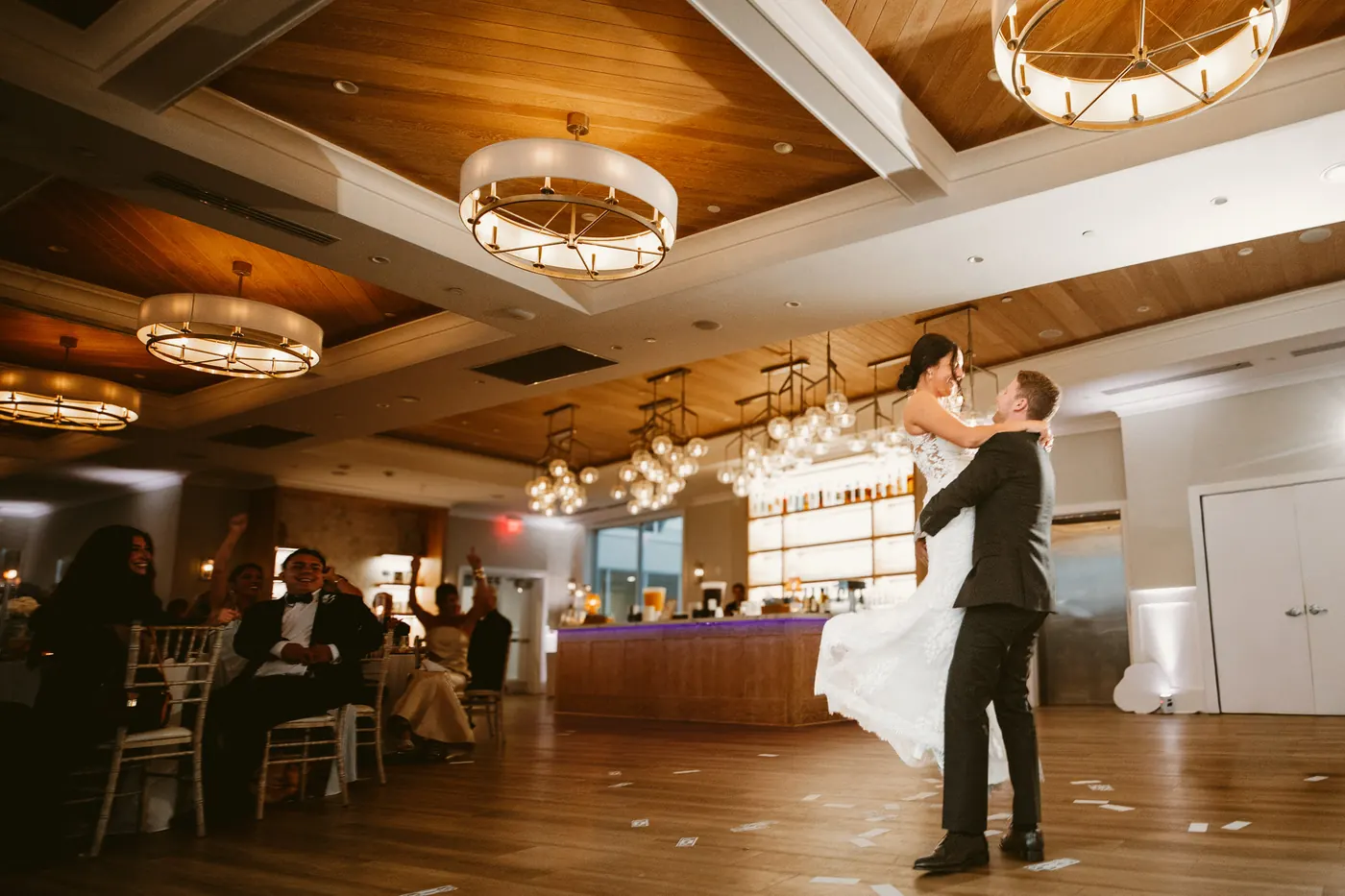 Mason lifting Morgan during their first dance